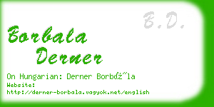 borbala derner business card